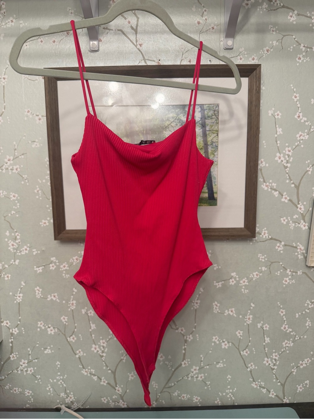 Zara NWOT Ribbed Spaghetti Strap bodysuit